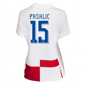 Fotbalové Dres Chorvatsko Mario Pasalic #15 Dámské Domácí Oblečení ME 2024 Krátký Rukáv